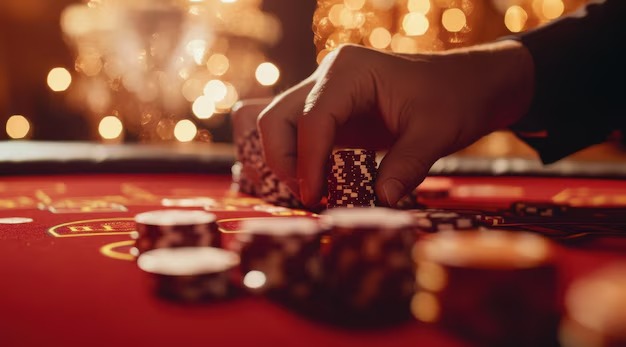 Mobile phone showing Domino QQ table with player hands